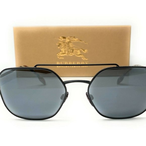 Burberry Matte Square 56mm Sunglasses - Picture 3 of 4
